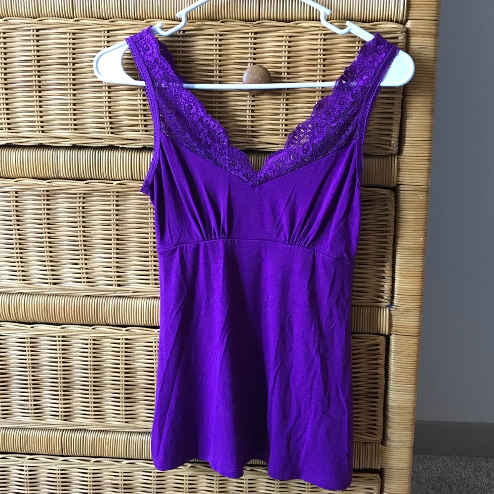 Purple Lace Tank Top